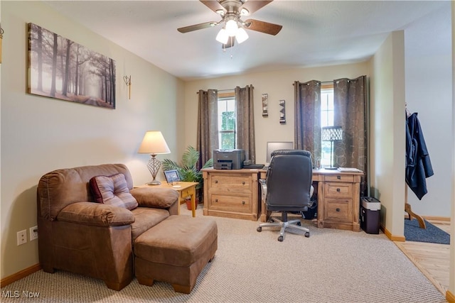 2939 Sandhill Rd, Marietta, OH 45750 - office space featuring baseboards and ceiling fan