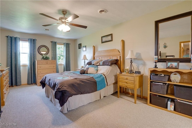 2939 Sandhill Rd, Marietta, OH 45750 - bedroom featuring light carpet and ceiling fan