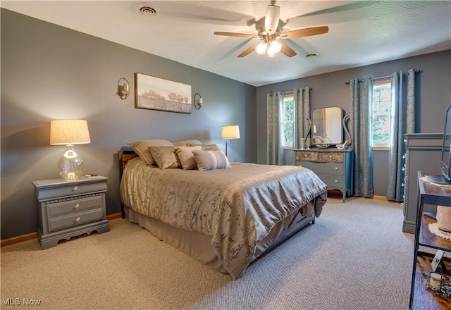2939 Sandhill Rd, Marietta, OH 45750 - bedroom with carpet and ceiling fan
