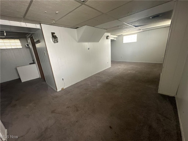 1012 Chandler Ave, Akron, OH 44314 - below grade area featuring dark carpet