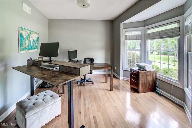 18367 Cranberry Ridge Ln, Chagrin Falls, OH 44023 - home office featuring baseboards and light wood-style floors