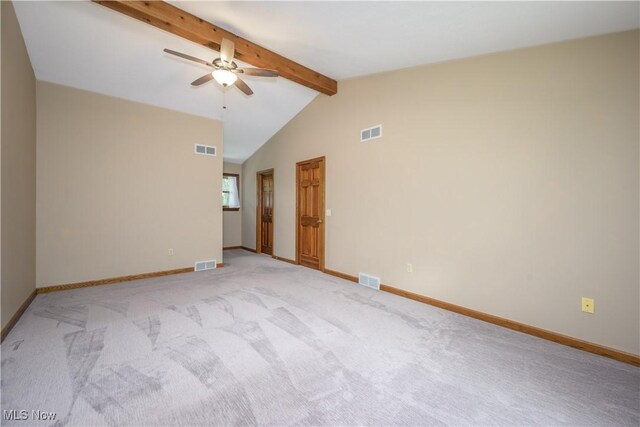 5835 Garth Cir NW, Canton, OH 44718 - empty room featuring a ceiling fan and light colored carpet