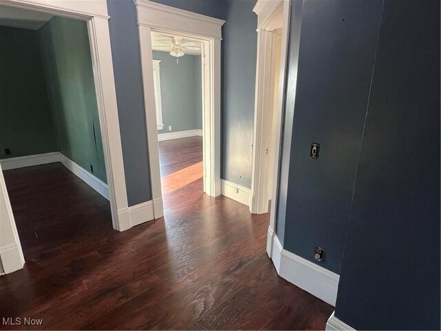 423 W Main St, Barnesville, OH 43713 - corridor with wood finished floors and baseboards