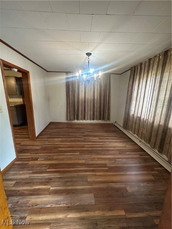 600 Jeanette Ave, Martins Ferry, OH 43935 - spare room featuring wood finished floors and crown molding