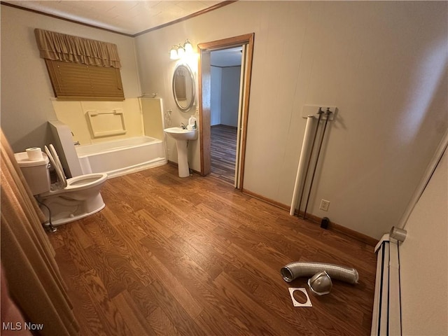 600 Jeanette Ave, Martins Ferry, OH 43935 - full bathroom featuring wood finished floors and a bath