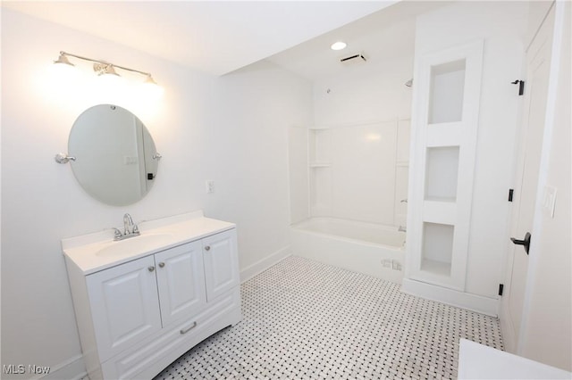 12 Lotus Ave, Chester, WV 26034 - full bath with vanity and bathtub / shower combination