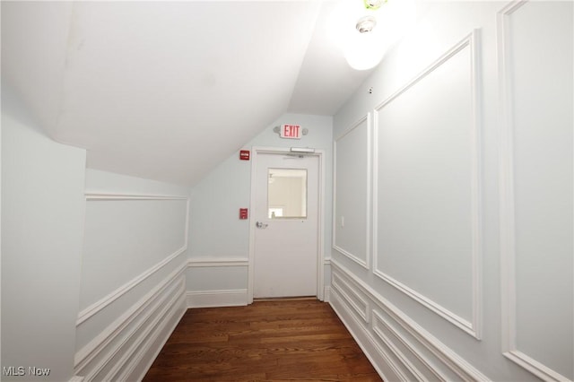 12 Lotus Ave, Chester, WV 26034 - hall featuring vaulted ceiling and wood finished floors