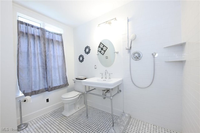 12 Lotus Ave, Chester, WV 26034 - bathroom with tiled shower and toilet