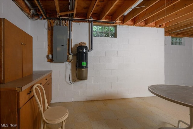 1110 Mansion Dr, Barberton, OH 44203 - basement featuring electric panel and tile patterned floors