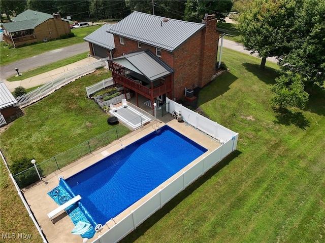 27 Robinson Ln, Weirton, WV 26062 - view of swimming pool with a deck and a fenced backyard