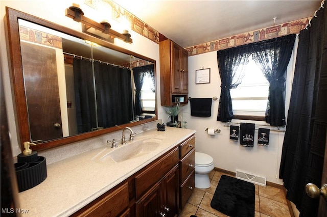 27 Robinson Ln, Weirton, WV 26062 - bathroom with vanity, tile patterned flooring, and a shower with curtain