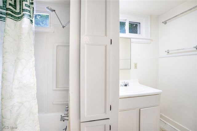1333 Meriline St, Cuyahoga Falls, OH 44221 - full bath featuring vanity, plenty of natural light, and shower / tub combo