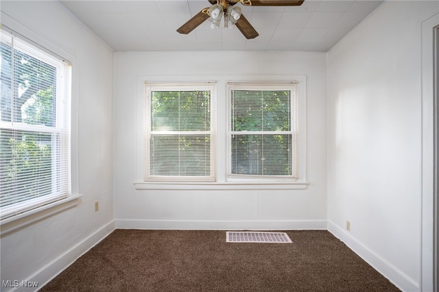 1333 Meriline St, Cuyahoga Falls, OH 44221 - empty room with dark carpet and ceiling fan