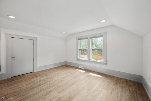 159 Edgerton Rd, Akron, OH 44303 - additional living space with vaulted ceiling, wood finished floors, and recessed lighting