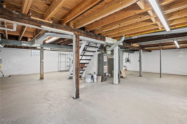 159 Edgerton Rd, Akron, OH 44303 - unfinished below grade area featuring stairs and water heater