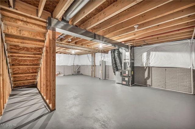 301 Karson Dr, Akron, OH 44312 - unfinished basement with water heater