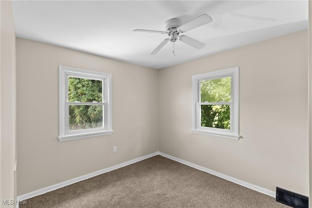 60880 Webb Heights Rd, Shadyside, OH 43947 - carpeted spare room with baseboards and a ceiling fan