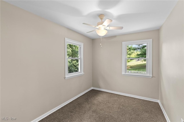 60880 Webb Heights Rd, Shadyside, OH 43947 - empty room featuring a ceiling fan and carpet floors