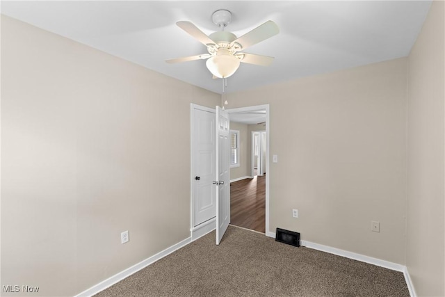 60880 Webb Heights Rd, Shadyside, OH 43947 - carpeted spare room with ceiling fan and baseboards