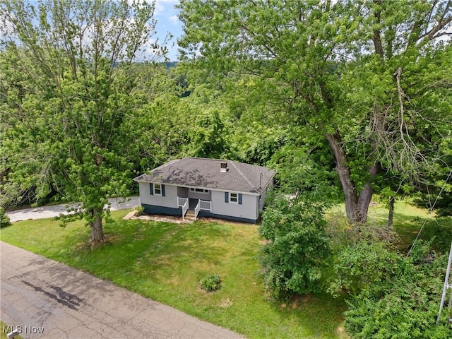 60880 Webb Heights Rd, Shadyside, OH 43947 - aerial view of property and surrounding area featuring a forest