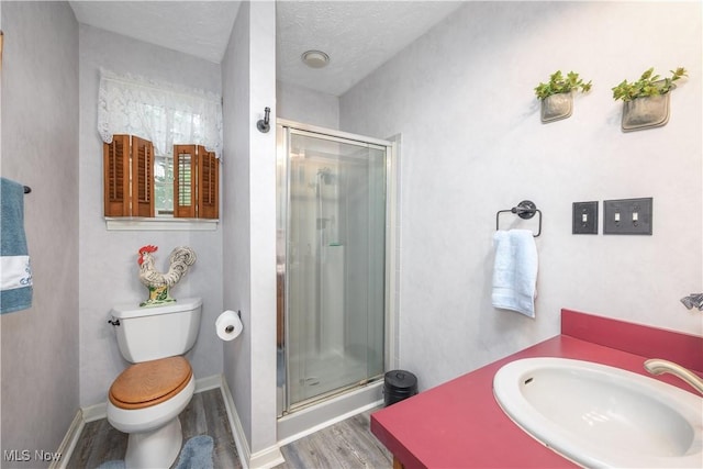 3043 E Wallings Rd, Broadview Heights, OH 44147 - full bathroom with wood finished floors, a shower stall, and vanity