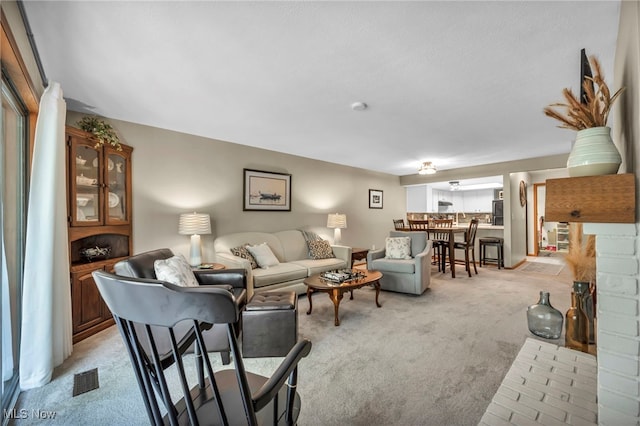 255 Portage Lakes Dr Unit E, Akron, OH 44319 - living area with light colored carpet