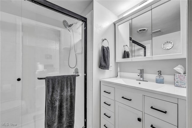 255 Portage Lakes Dr Unit E, Akron, OH 44319 - bathroom with a shower stall and vanity
