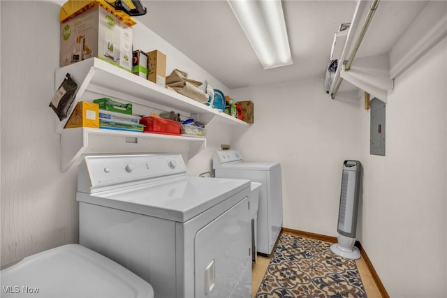 255 Portage Lakes Dr Unit E, Akron, OH 44319 - laundry room with washer and clothes dryer and electric panel