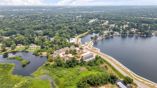 255 Portage Lakes Dr Unit E, Akron, OH 44319 - drone / aerial view of a nearby body of water and a forest