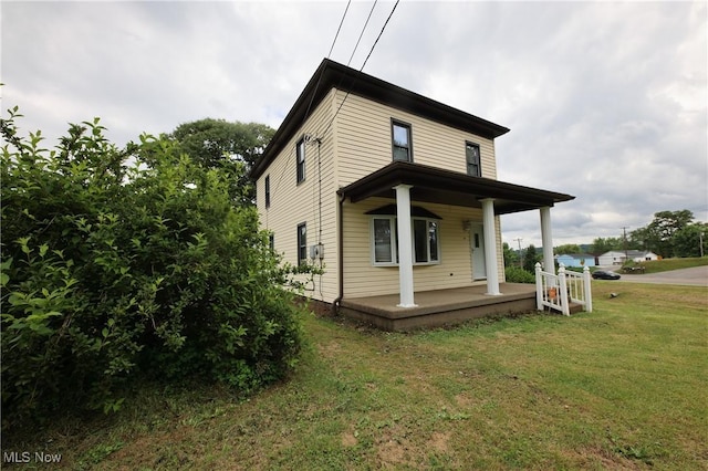 110 Wendt Way, Follansbee, WV 26037 - view of side of property with a porch and a lawn