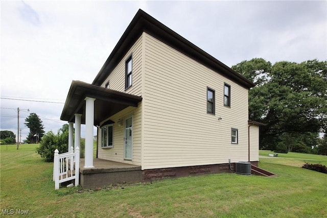 110 Wendt Way, Follansbee, WV 26037 - view of side of home with covered porch and a lawn
