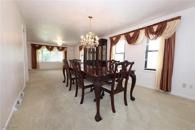 110 Wendt Way, Follansbee, WV 26037 - dining area featuring a chandelier and light colored carpet