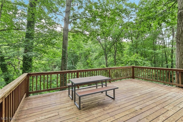 2331 Woodpark Rd, Fairlawn, OH 44333 - deck with a wooded view