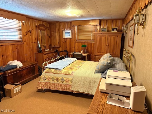 120 Kennedy Ave, Follansbee, WV 26037 - carpeted bedroom with wood walls