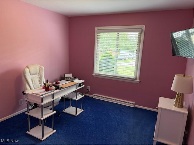 9237 Shephard Rd, Macedonia, OH 44056 - office area featuring baseboard heating and carpet