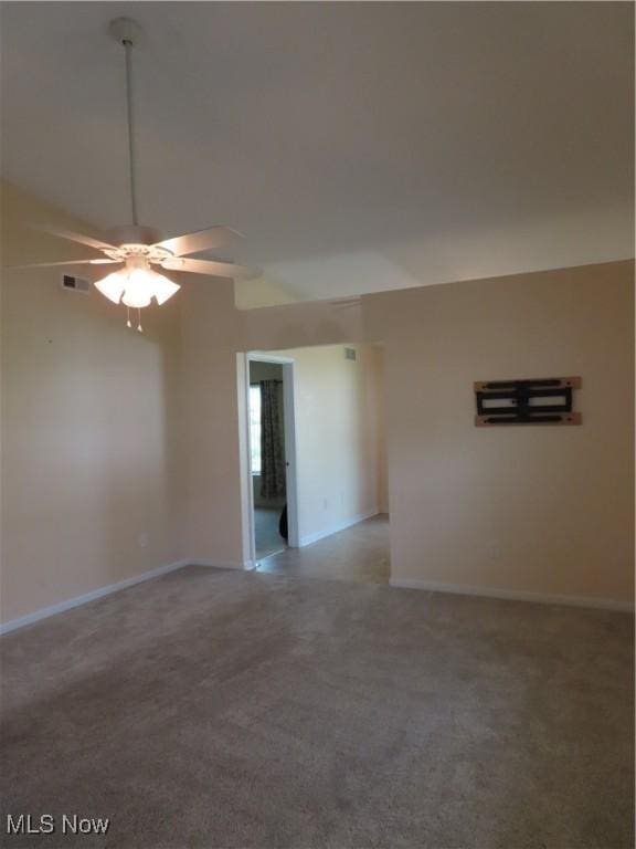 723 Whisper Creek Ln, Lodi, OH 44254 - spare room with carpet and ceiling fan
