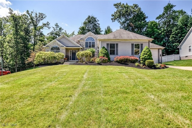 9798 Firestone Ln, Macedonia, OH 44056 - view of front of property with stone siding and an attached garage