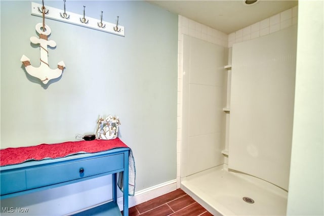 9798 Firestone Ln, Macedonia, OH 44056 - full bath with a shower and wood finished floors