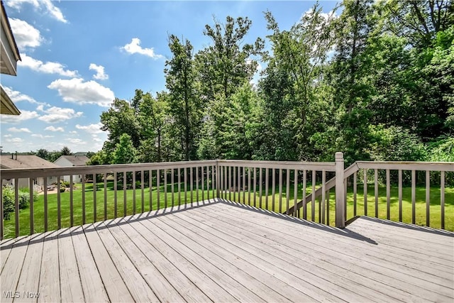 9798 Firestone Ln, Macedonia, OH 44056 - wooden deck with a lawn