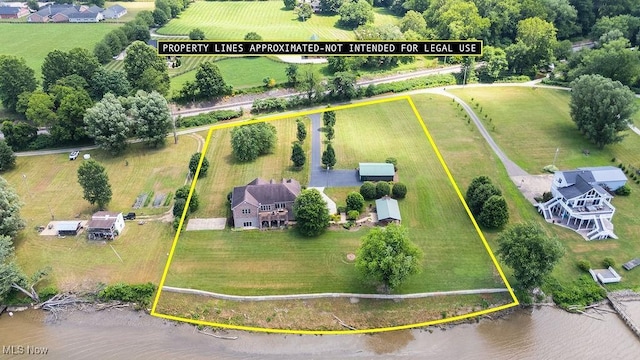 390 Powell Riverfront Rd, Saint Marys, WV 26170 - overview of rural landscape featuring property parcel outlined and a large body of water