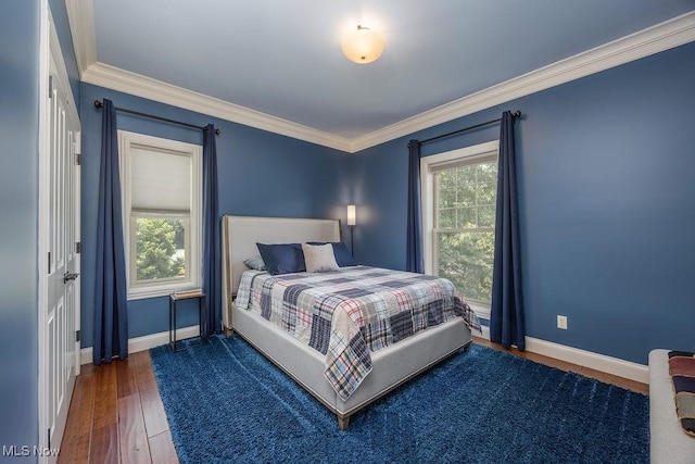 390 Powell Riverfront Rd, Saint Marys, WV 26170 - bedroom featuring crown molding and hardwood / wood-style floors