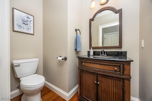 390 Powell Riverfront Rd, Saint Marys, WV 26170 - half bath with vanity and wood finished floors