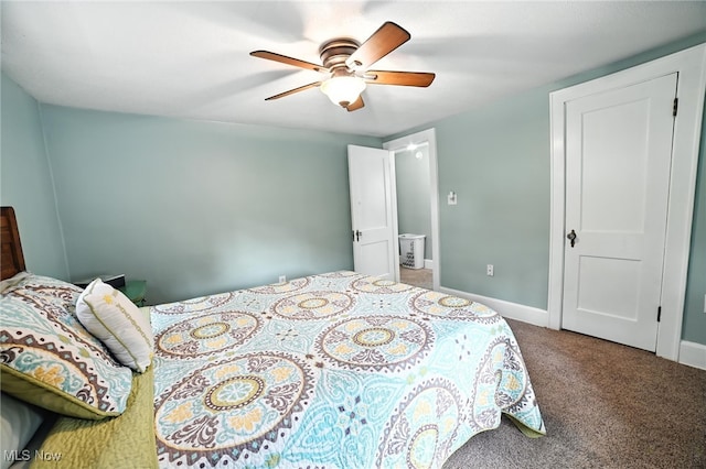 2107 13th St, Cuyahoga Falls, OH 44223 - carpeted bedroom featuring baseboards and ceiling fan