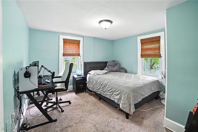 2107 13th St, Cuyahoga Falls, OH 44223 - bedroom with carpet, multiple windows, and a desk