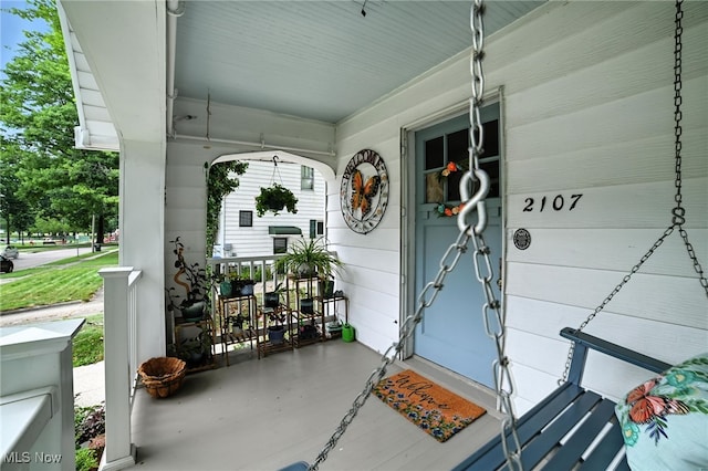 2107 13th St, Cuyahoga Falls, OH 44223 - doorway to property featuring a porch