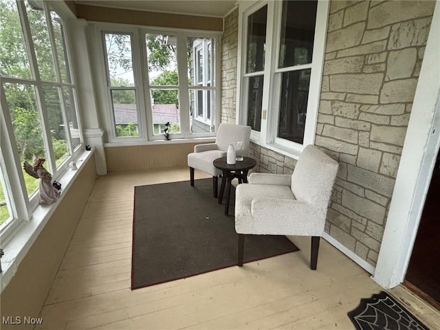 748 Belleview Rd, Cambridge, OH 43725 - sunroom / solarium featuring hardwood / wood-style flooring