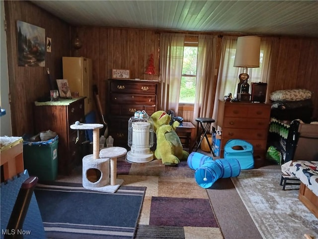 1403 Dorchester Dr, Madison, OH 44057 - miscellaneous room featuring wood walls and wooden ceiling