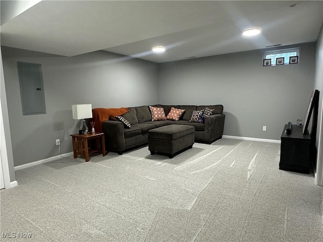 1314 Wellingshire Cir, Cuyahoga Falls, OH 44221 - living room featuring carpet floors and electric panel