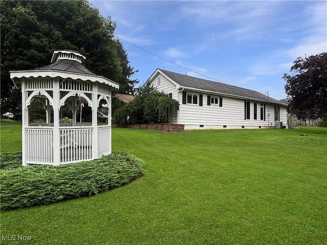 507 Harker Ave, Newell, WV 26050 - view of grassy yard with a gazebo