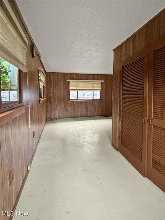 507 Harker Ave, Newell, WV 26050 - corridor featuring wooden walls